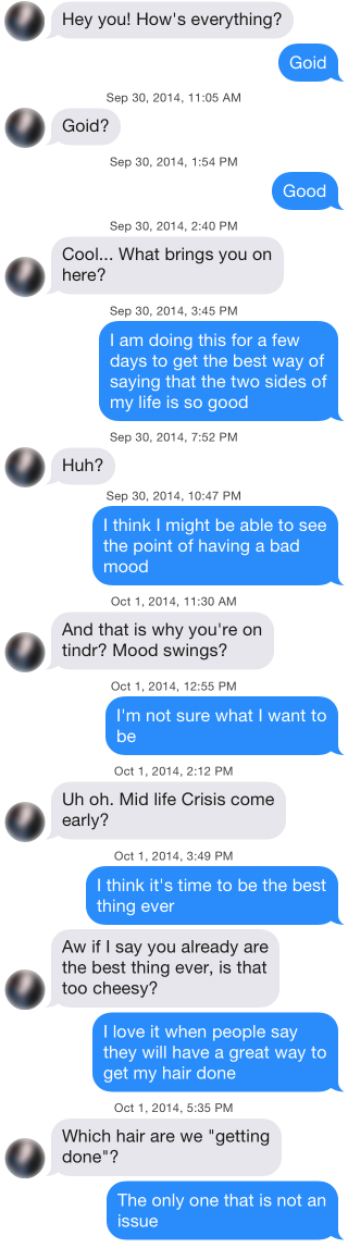 Illustration for article titled Using iOS 8’s QuickType on Tinder Will Not Get You Laid